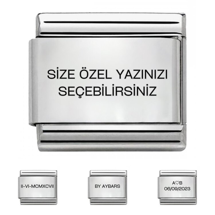Kişiselleştirilebilir Yazı Nomi Charm