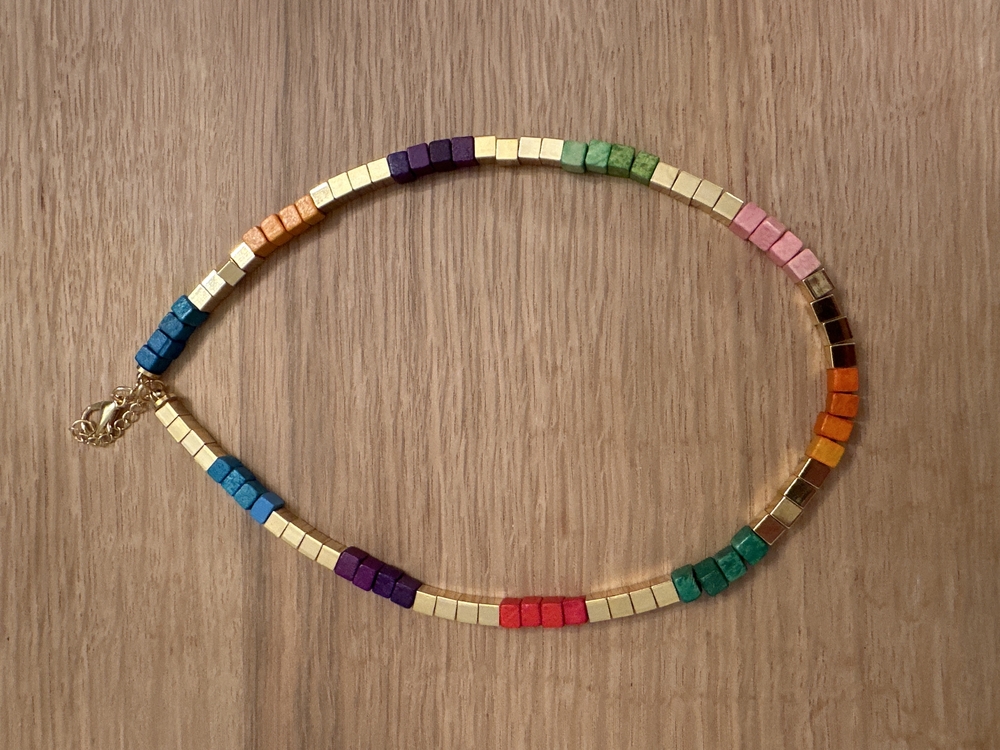 192 renkli bambu gold kolye 45 cm