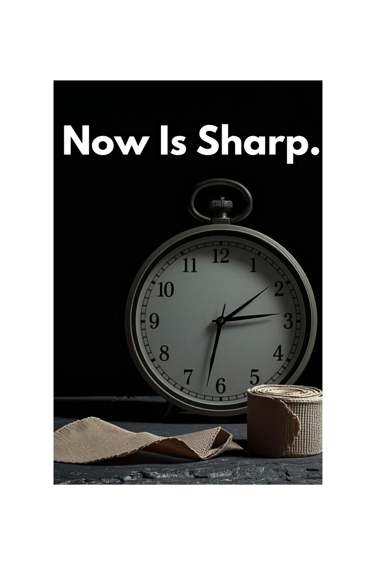 Now Is Sharp Poster | Time & Discipline Motivational Wall Art (Digital Download)
