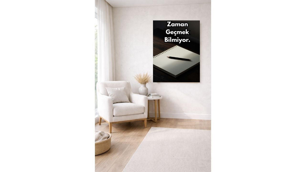 Zaman ve Disiplin Temalı Motivasyon Posteri | Minimalist Dijital Poster