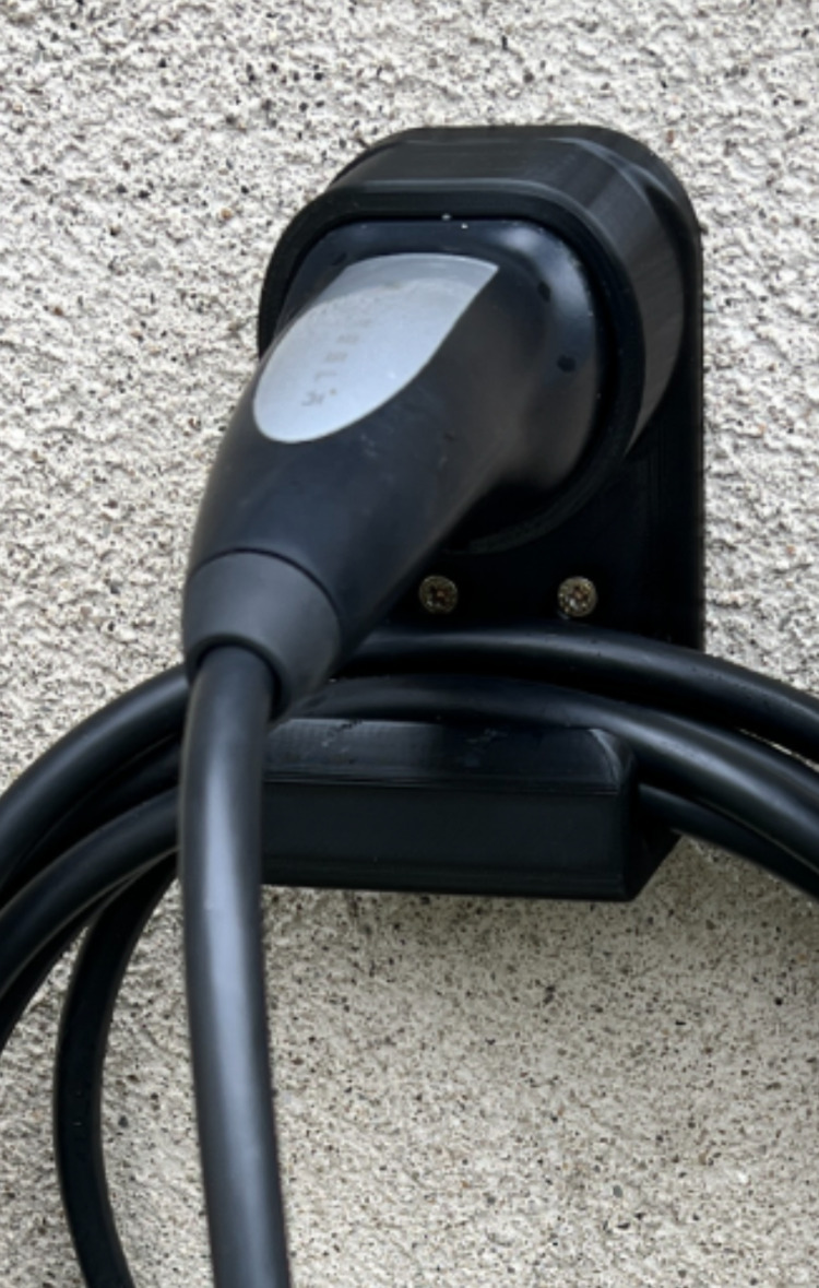 Type 2 EV Şarj Kablosu ve Priz Tutucu | Duvara Montaj Aparatı | Elektrikli Araç Aksesuarı