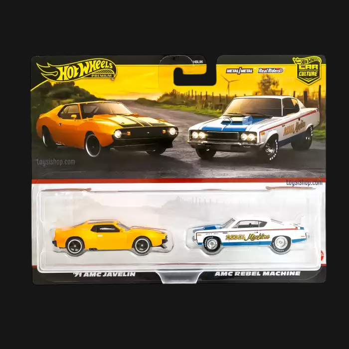 Hot Wheels Premium İkili Paket - 71 AMC Javelin AMC Rebel Machine