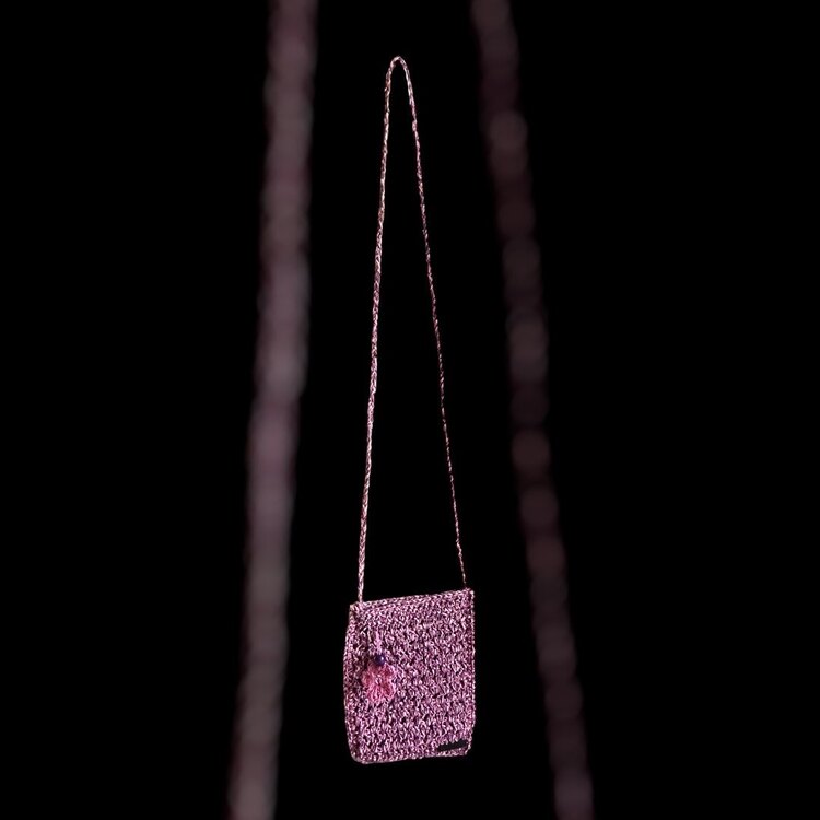 Pembe Çiçek telefon çantası
