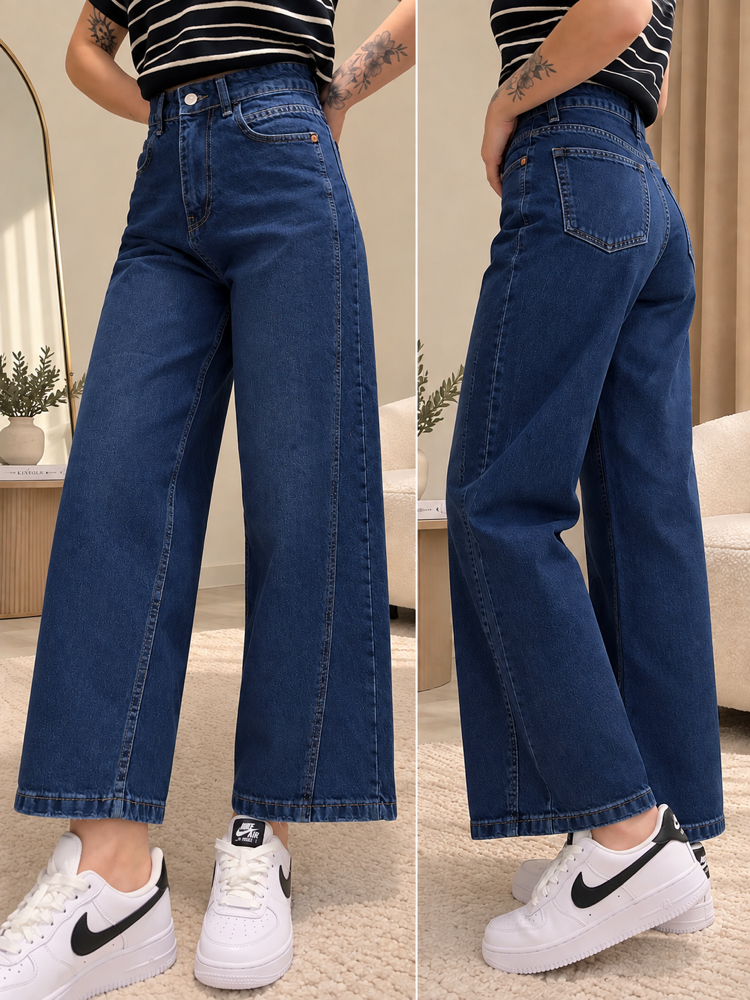 Yüksek Bel Wide Leg Jean | Rahat Kalıp Kadın Jean Pantolon