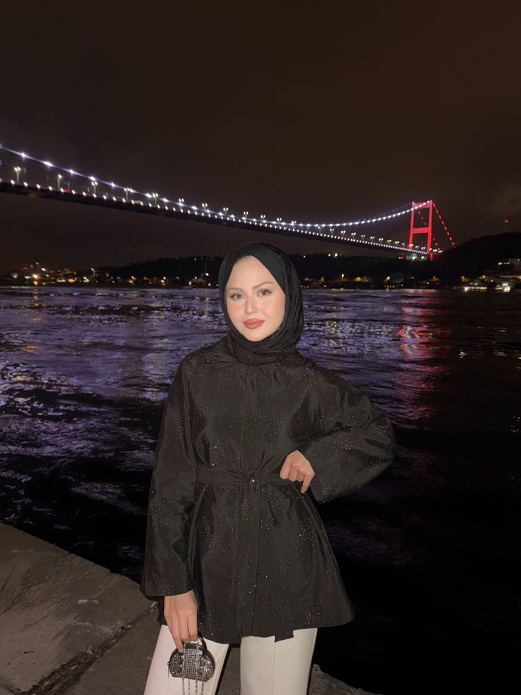 Shine ceket siyah