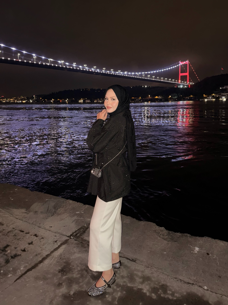Shine ceket siyah