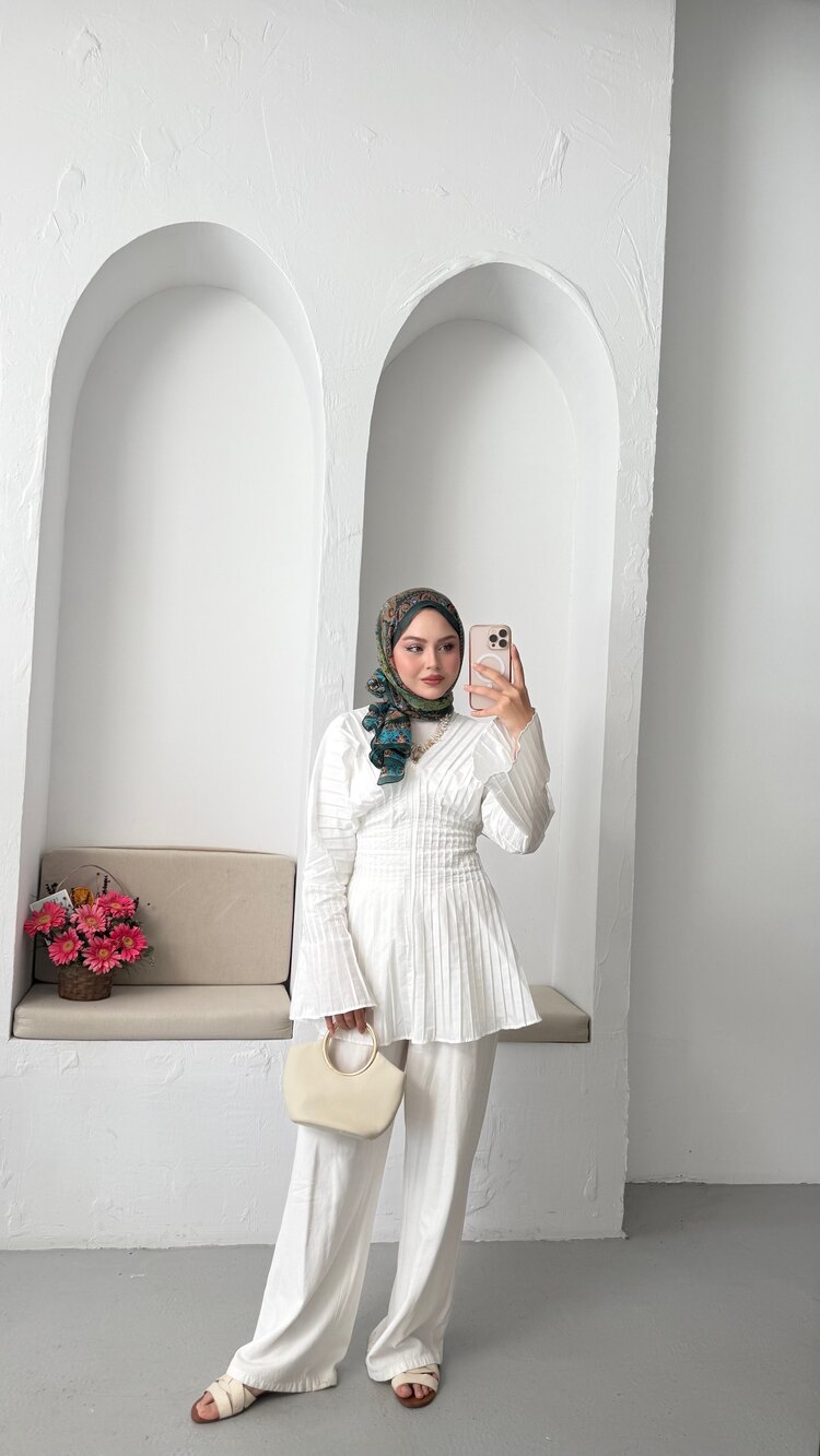 Premium tunik beyaz