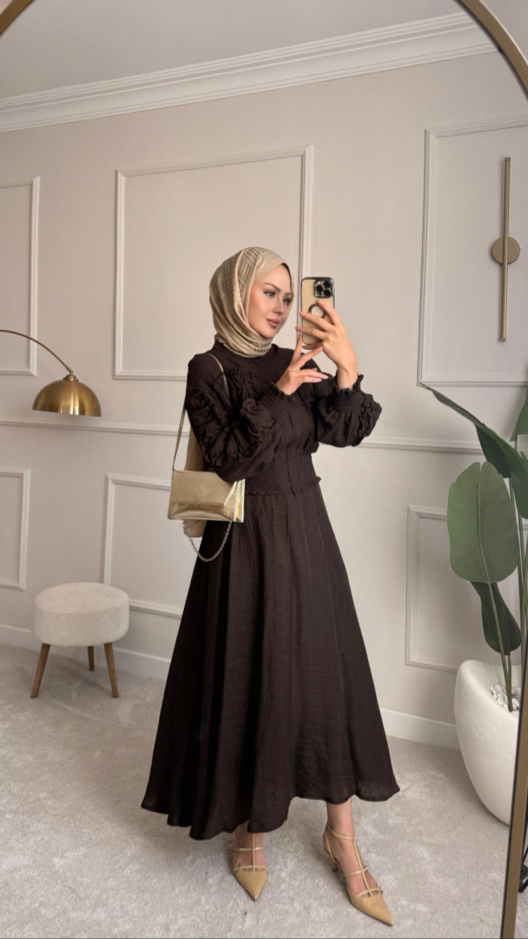 Nora takım kahverengi