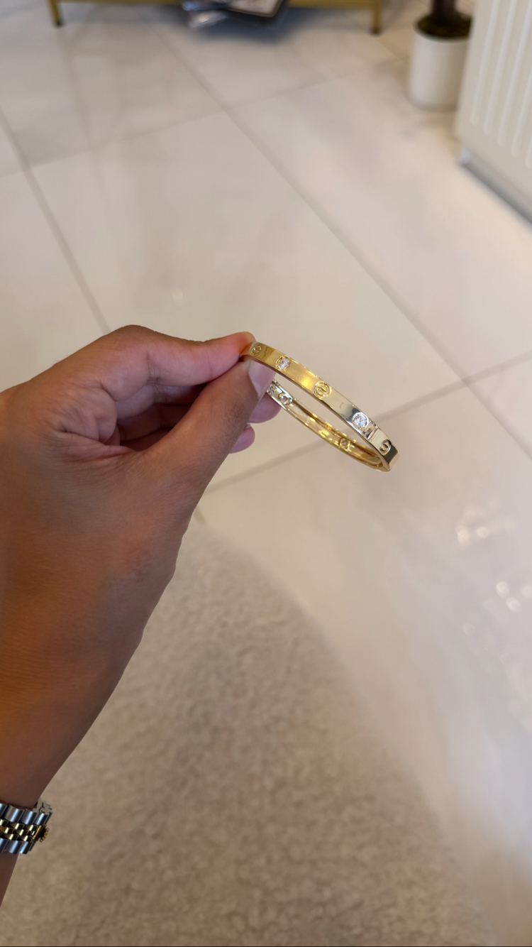 Cartier Model Taşlı Kelepçe Bileklik