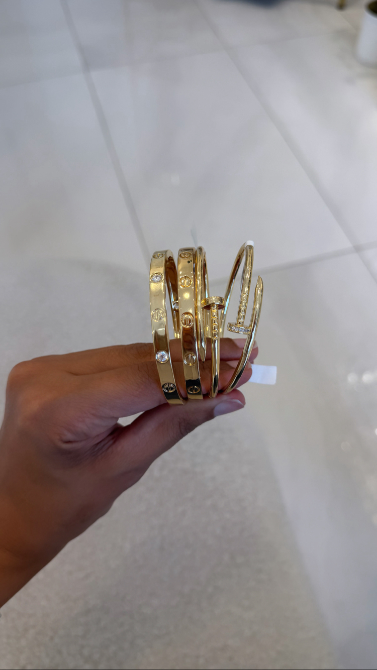 Cartier Model  Taşsız Kelepçe 