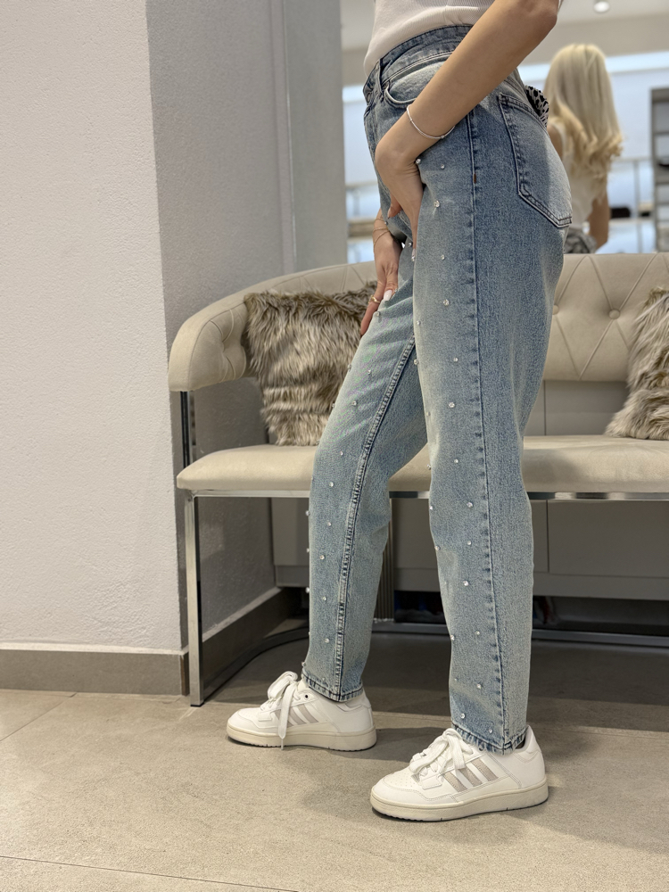 TAŞLI MOM JEAN 
