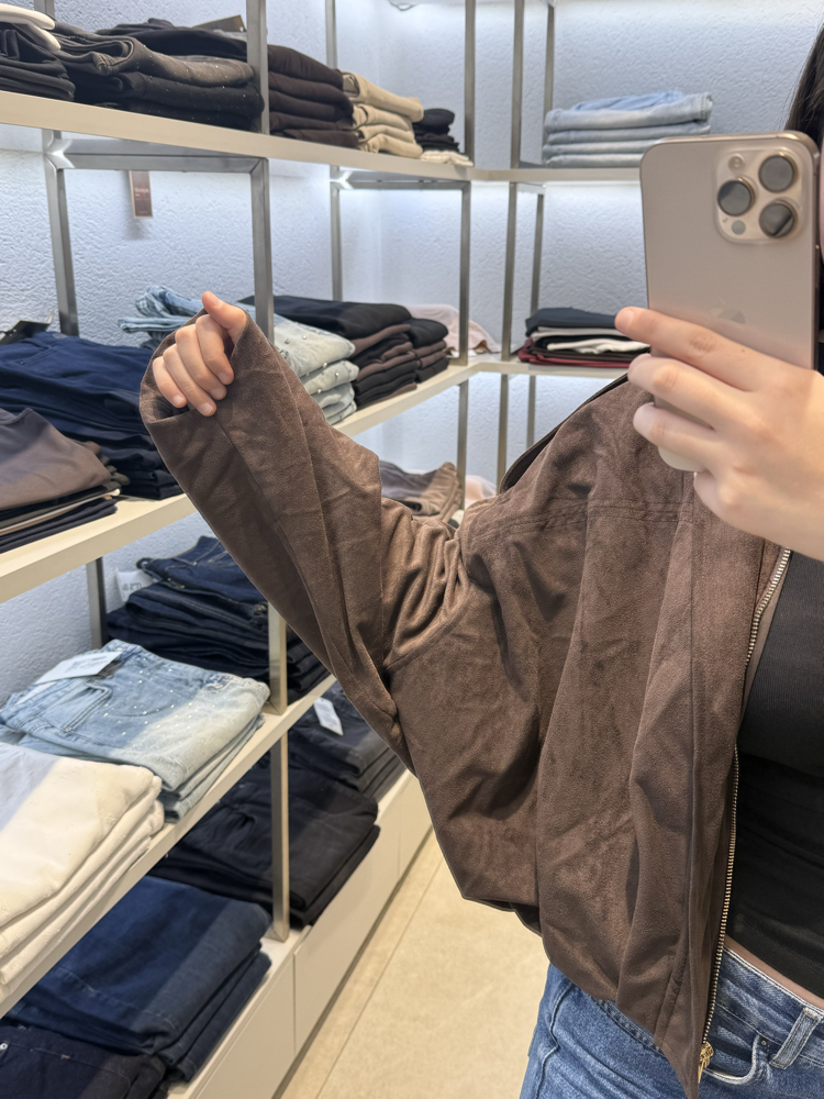 Süet Bomber ceket