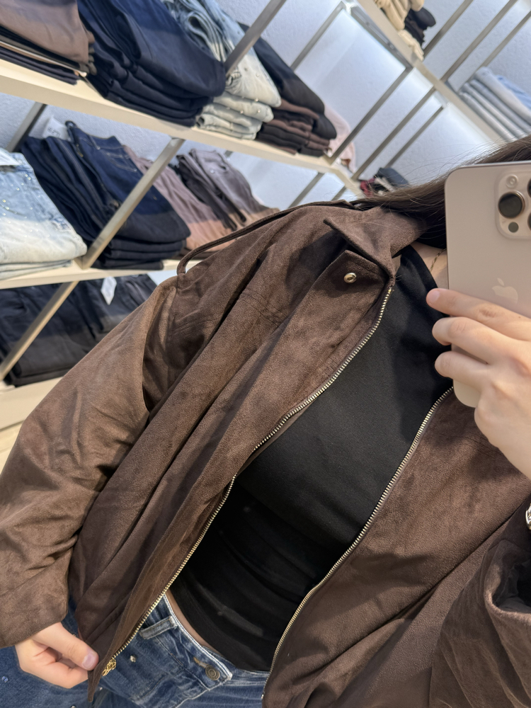 Süet Bomber ceket