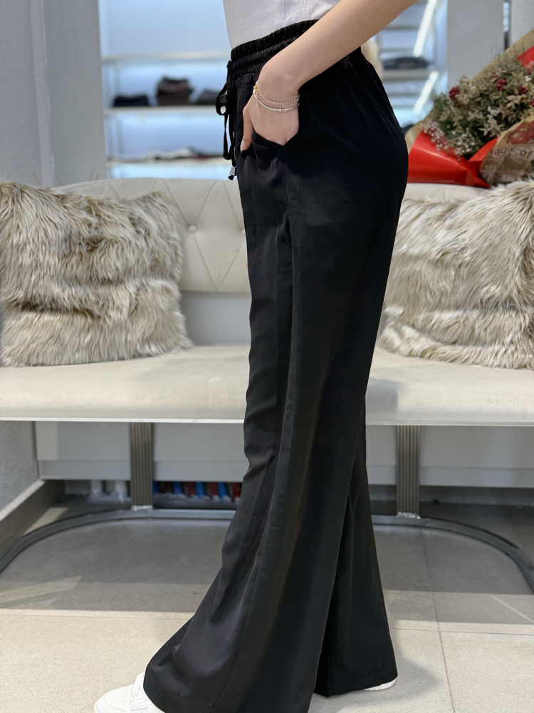 BELİ LASTİKLİ SATEN PANTOLON
