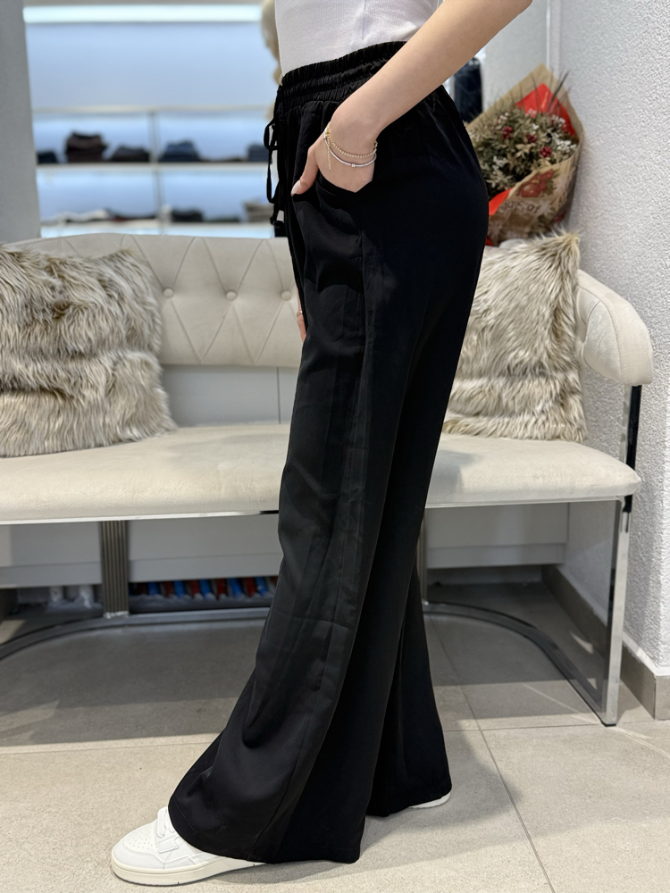 BELİ LASTİKLİ SATEN PANTOLON