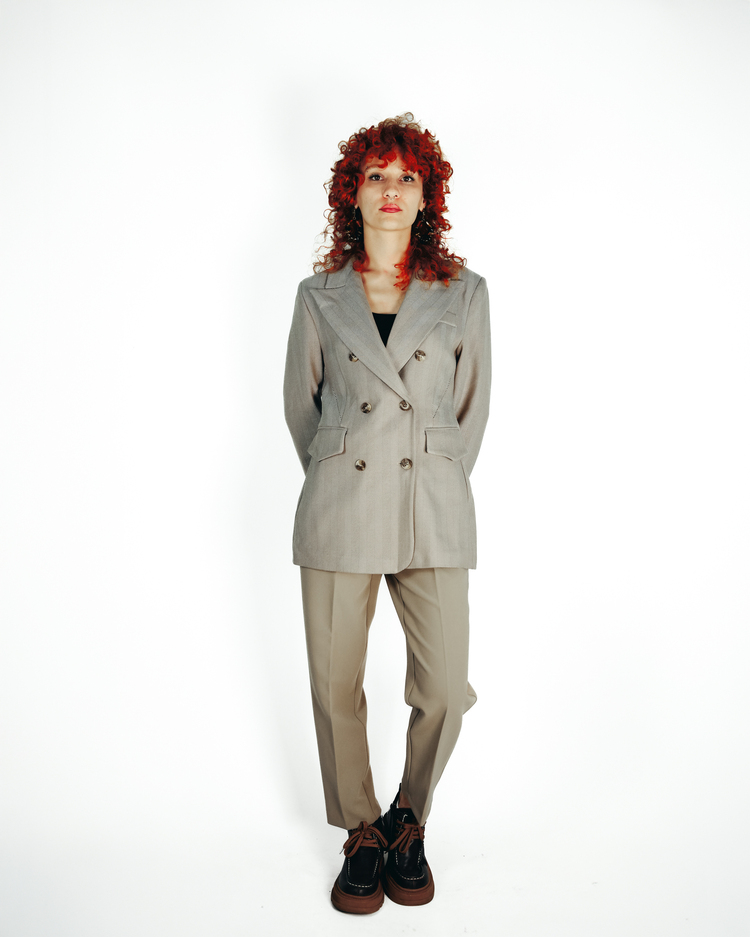 BALIKSIRTI OVERSİZE BLAZER CEKET
