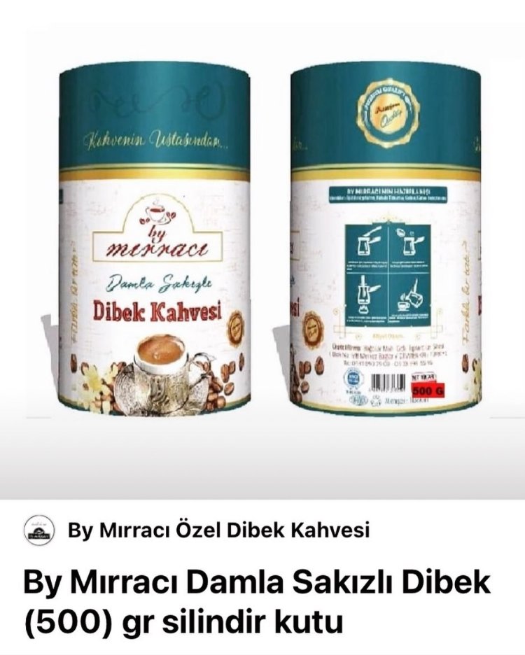 Damla Sakızlı Dibek Kahvesi 500G Silindir