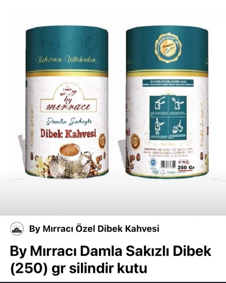 Damla Sakızlı Dibek Kahvesi 250G Silindir