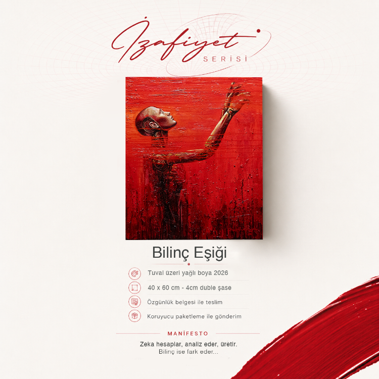 ''Bilinç Eşiği'' İzafiyet Serisi 40x60 Cm Tuval Üzeri Yağlı Boya Onur Bekiroğlu