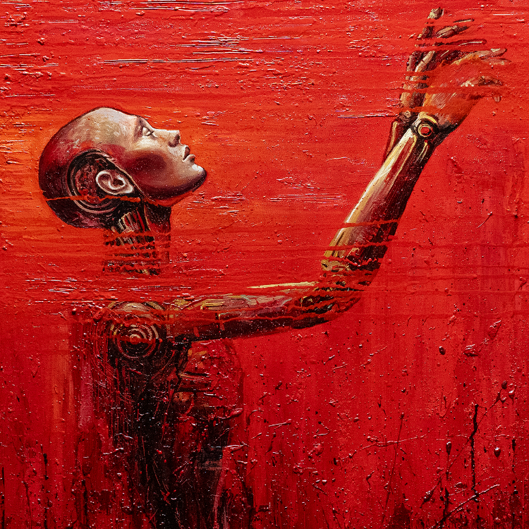 ''Bilinç Eşiği'' İzafiyet Serisi 40x60 Cm Tuval Üzeri Yağlı Boya Onur Bekiroğlu