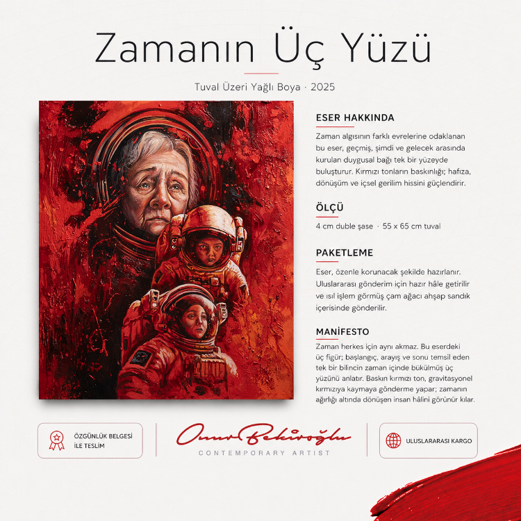 ''Zamanın Üç Yüzü '' İzafiyet Serisi Tuval Üzeri Yağlı Boya 2025