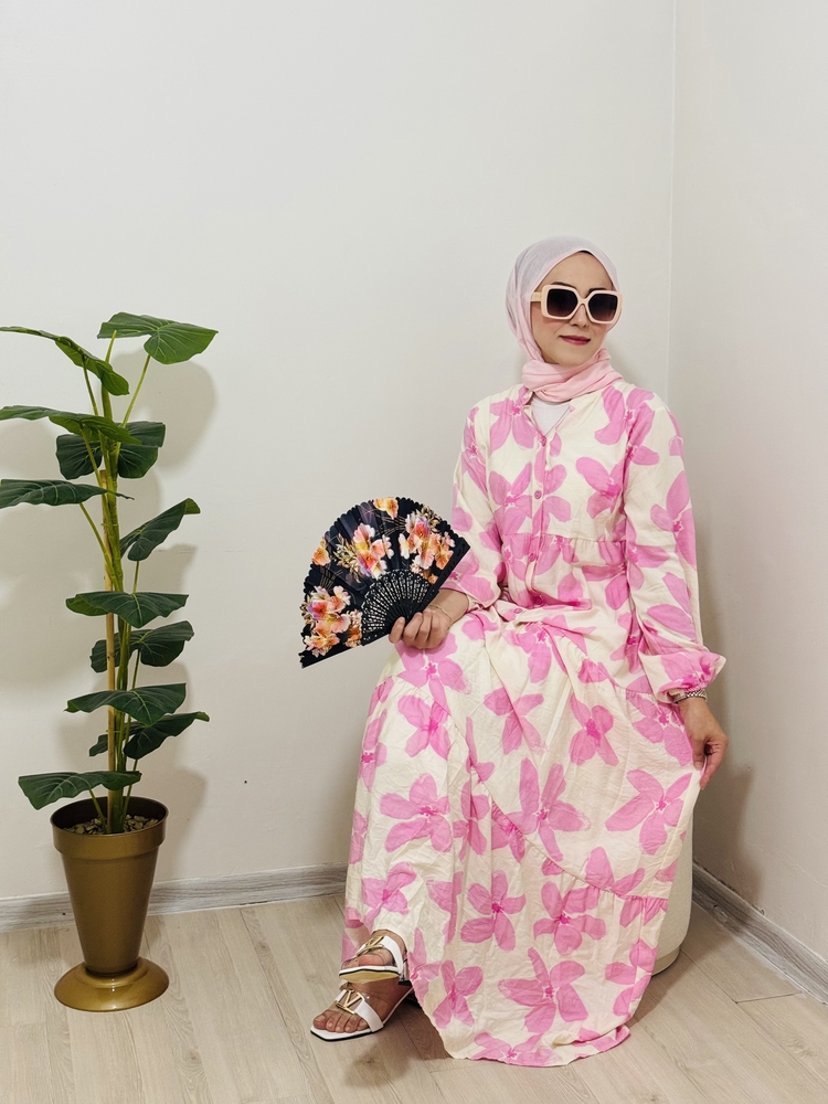 ELİSA ELBİSE PEMBE