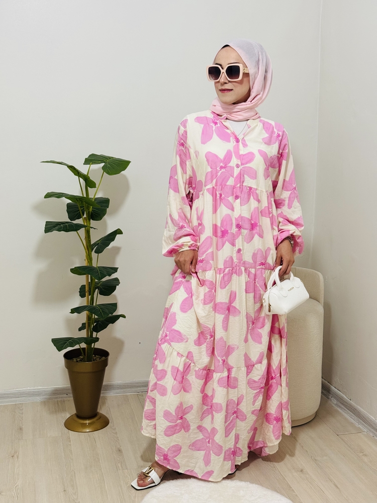 ELİSA ELBİSE PEMBE
