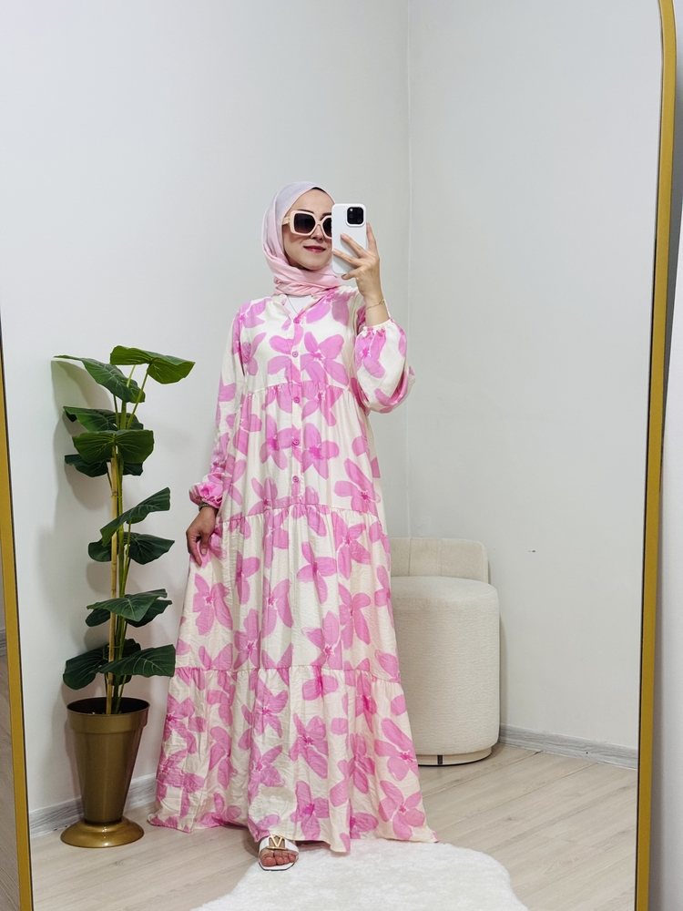ELİSA ELBİSE PEMBE