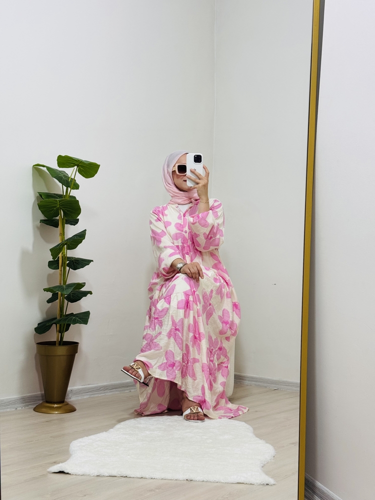 ELİSA ELBİSE PEMBE