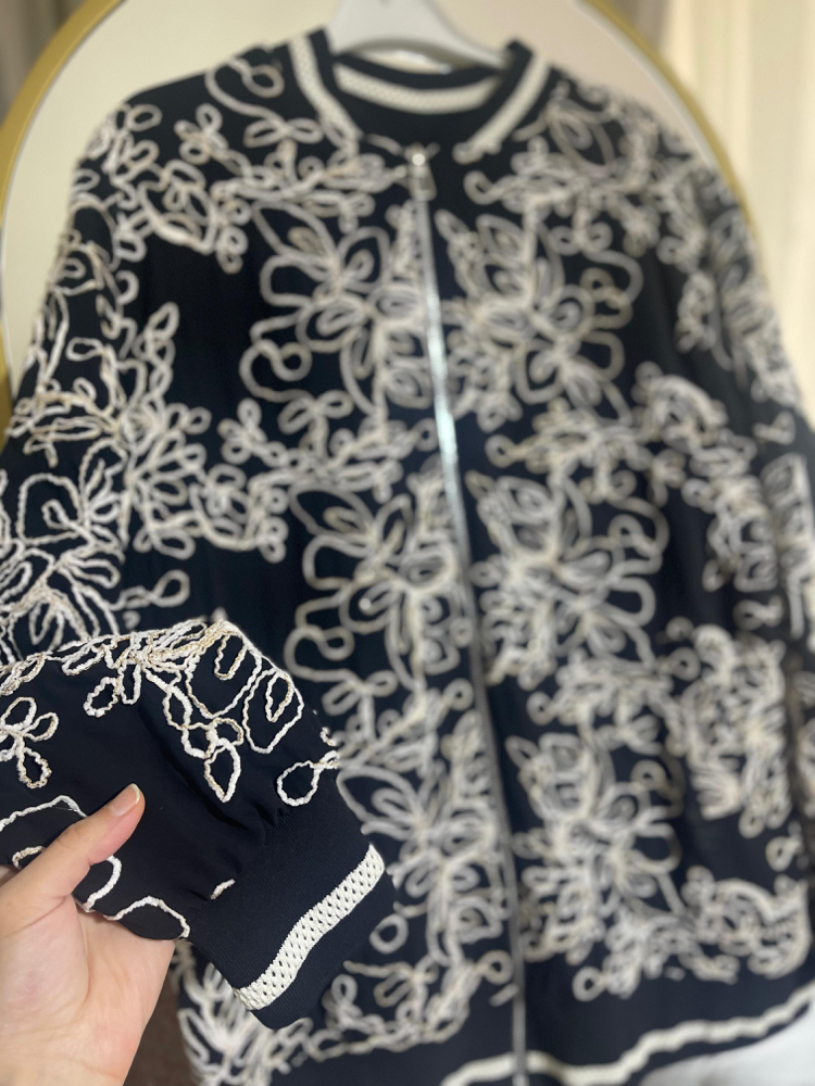 LORINA Nakışlı Premium Bomber Ceket