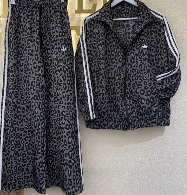 Gri leopar adidas takım