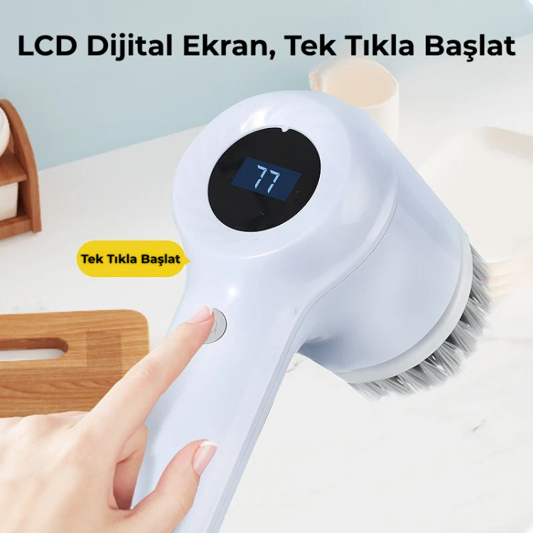 Portatif Elektrikli Temizlik Fırçası