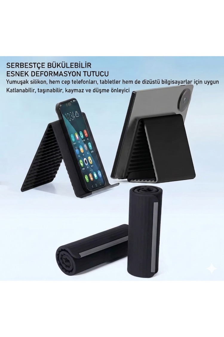 Katlanabilir Çok Amaçlı Telefon, Tablet ve Laptop Standı