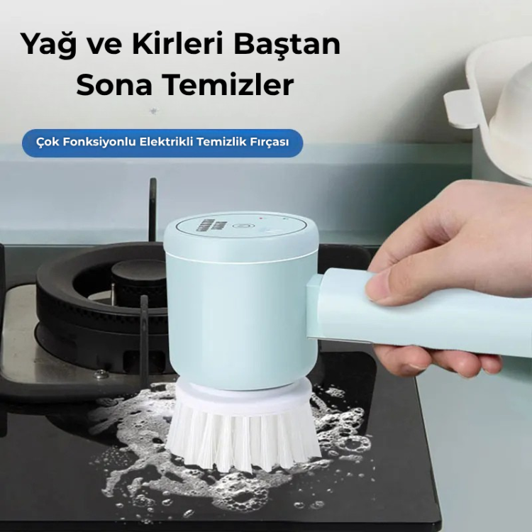 Portatif Elektrikli Temizlik Fırçası