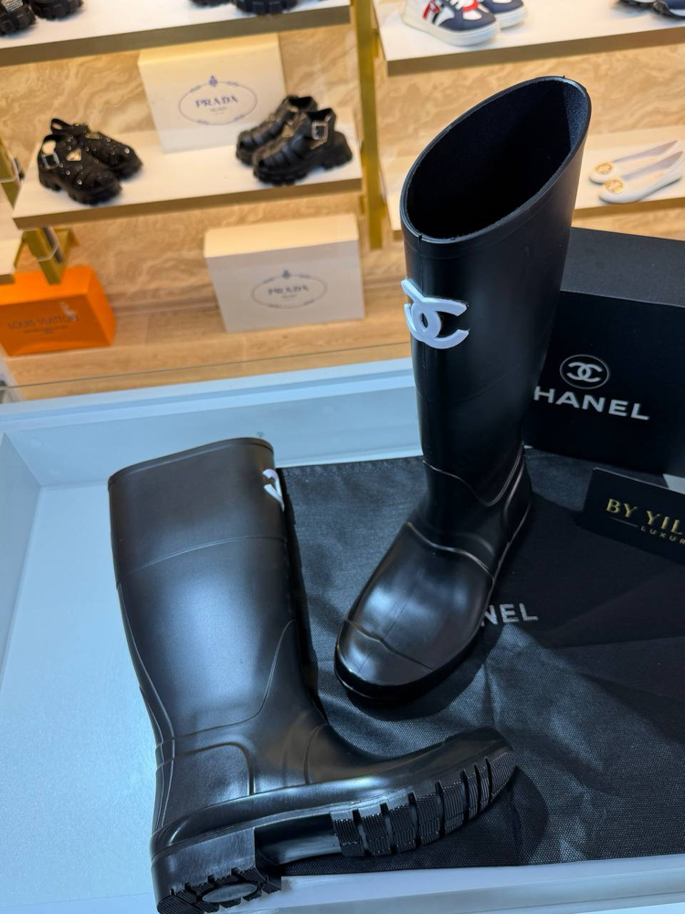 CHANEL İTHAL ÇİZME - Siyah