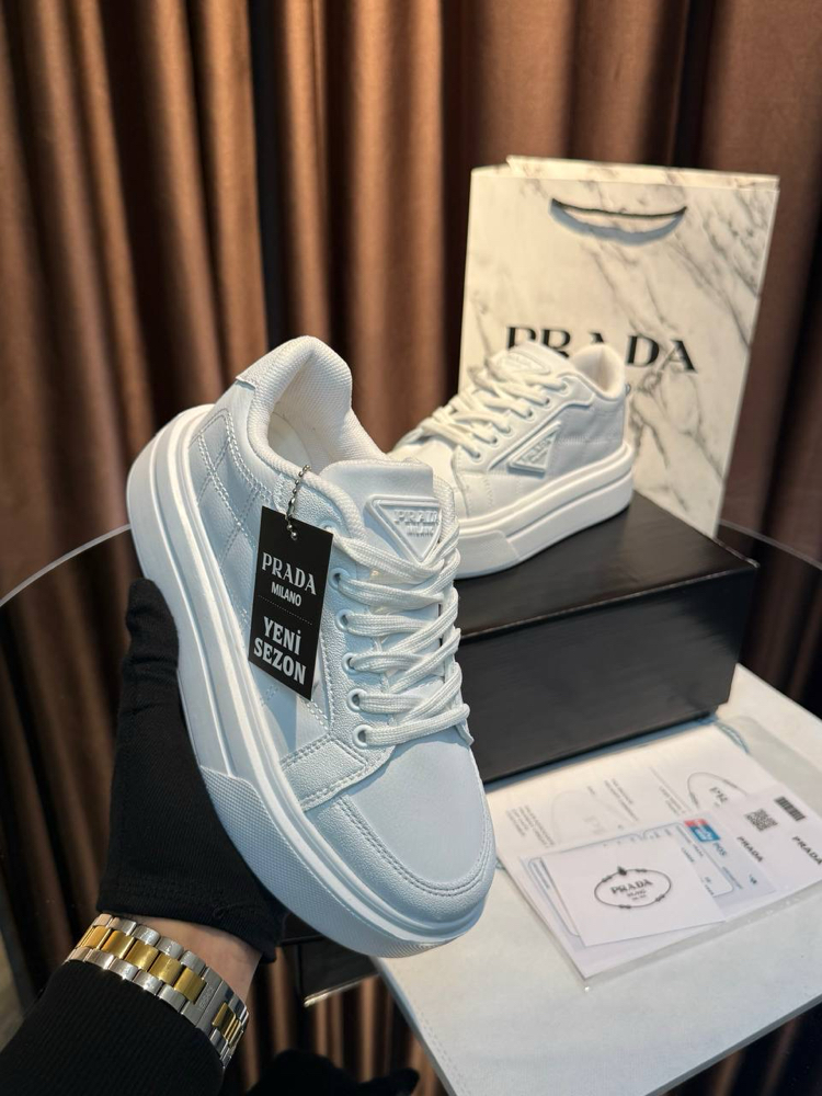 PRADA İTHAL SNEAKER - Beyaz