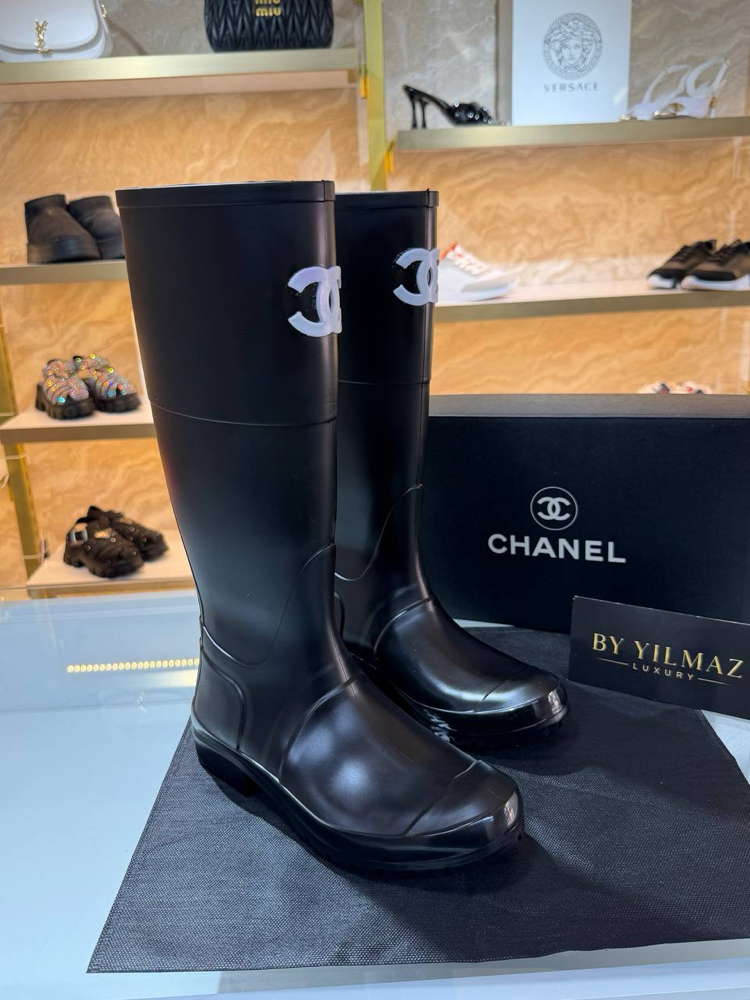 CHANEL İTHAL ÇİZME - Siyah