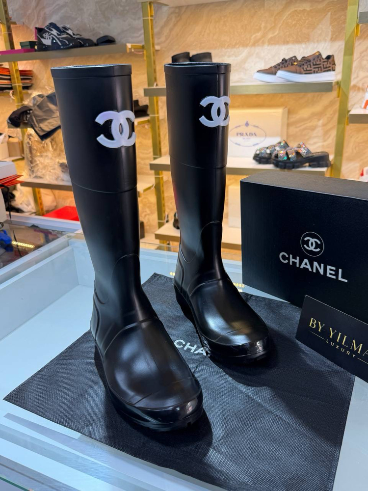 CHANEL İTHAL ÇİZME - Siyah