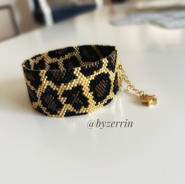 Leopar gold miyuki bileklik