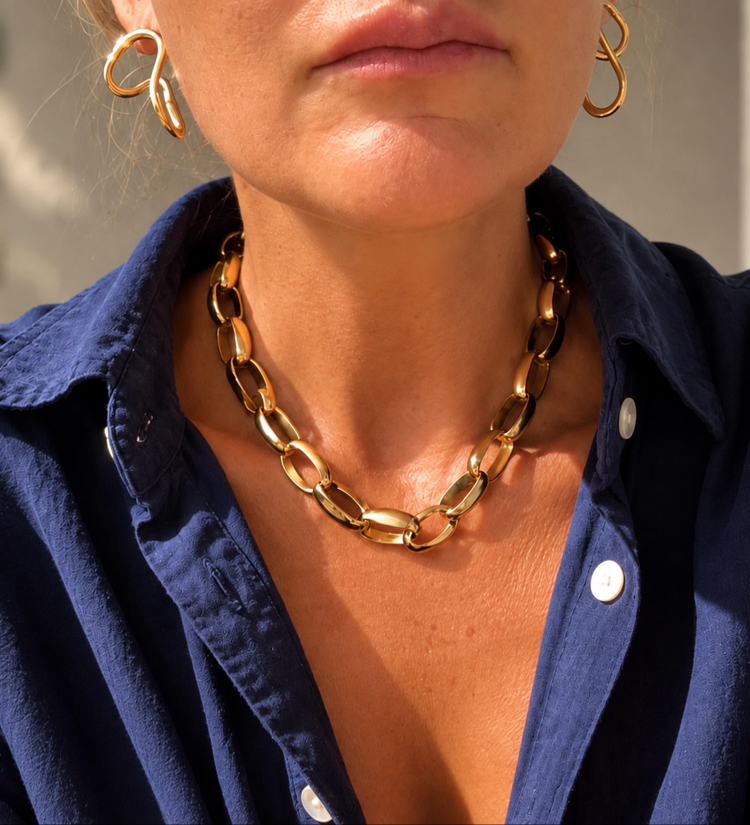 Golden Twirl Earring