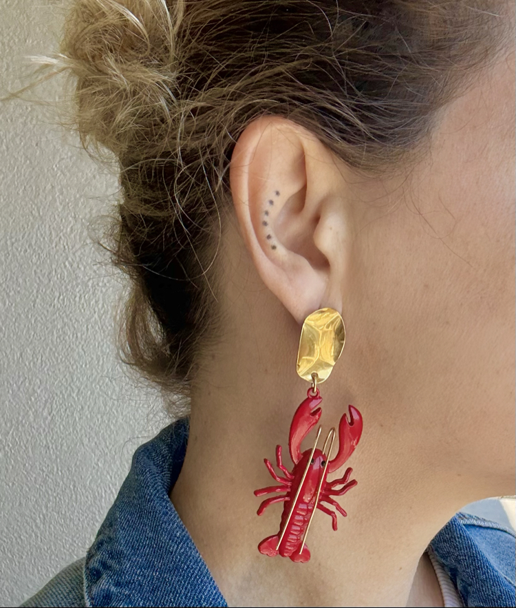 Red Lobster earring 