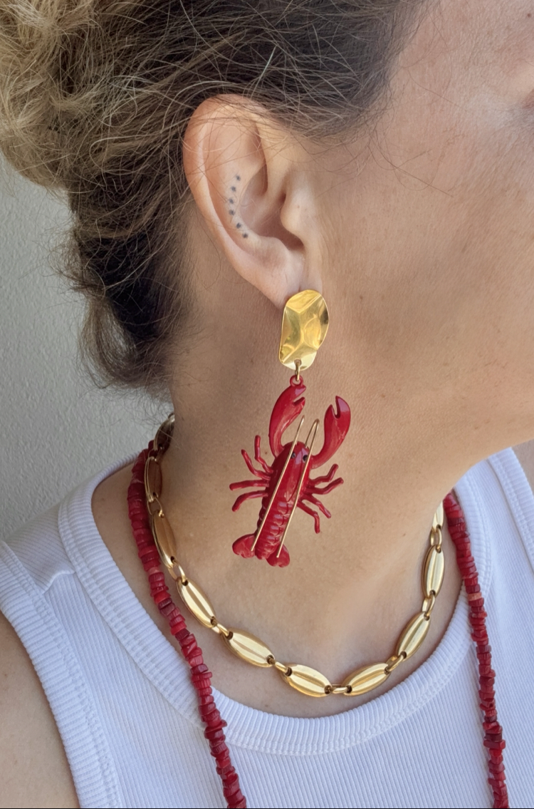 Red Lobster earring 