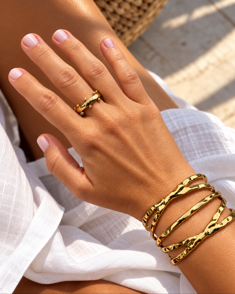 Golden Dot Ring