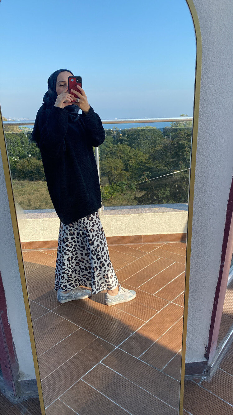 Leopar saten etek