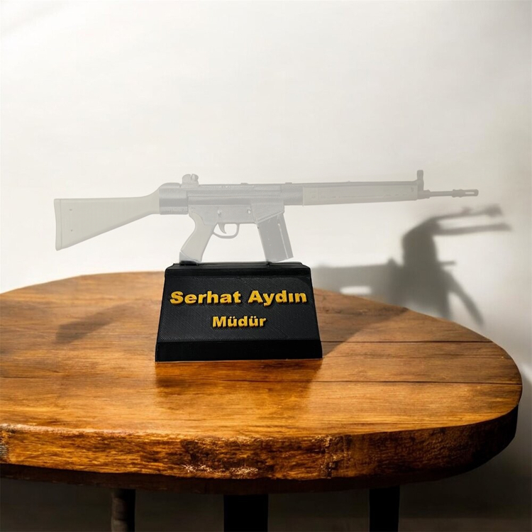 Kişiye Özel İsimlikli Stand (Sadece stand) ( G3, MPT-55, MPT-76, AK-47 Modelleriyle Uyumludur!)