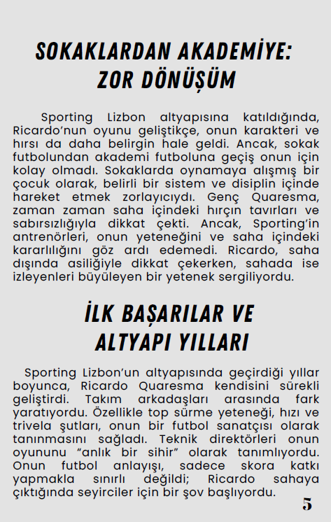 TRIVELA'NIN EFENDİSİ: RICARDO QUARESMA'NIN UNUTULMAZ HİKAYESİ