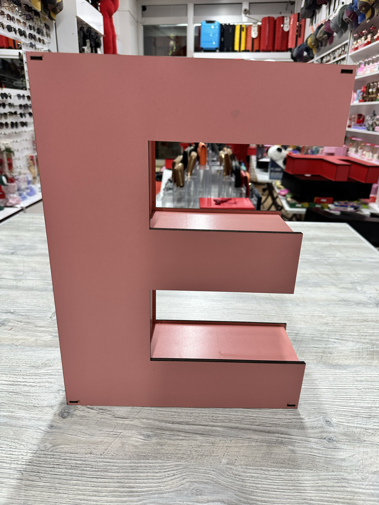 E Harfli Pembe Renk (Boş Kutu)