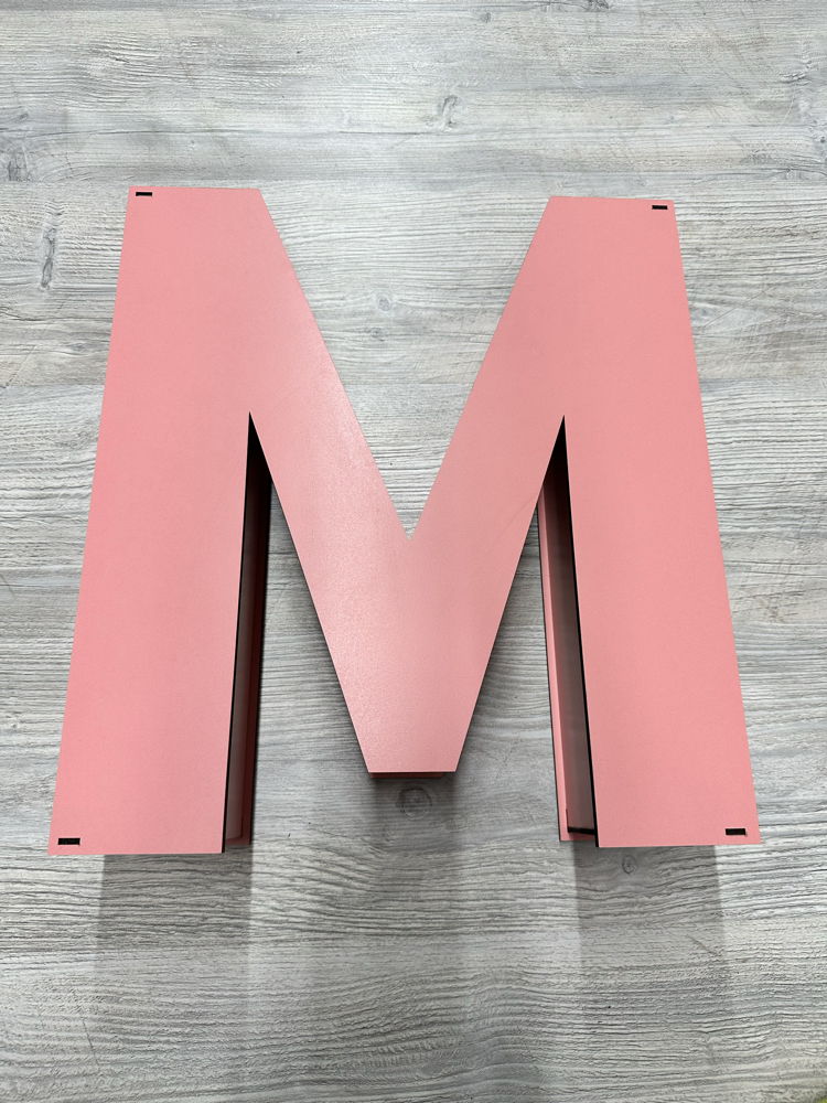M Harfli Pembe Renk (Boş Kutu)