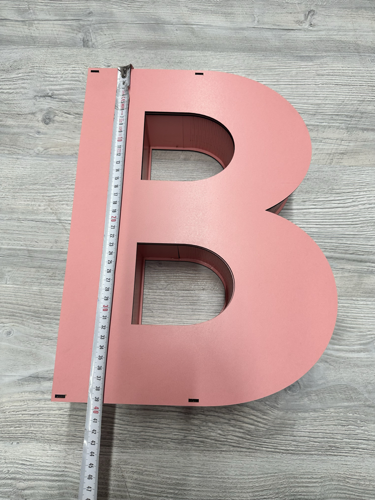 B Harfi Pembe Renk Işıklı (Boş Kutu)