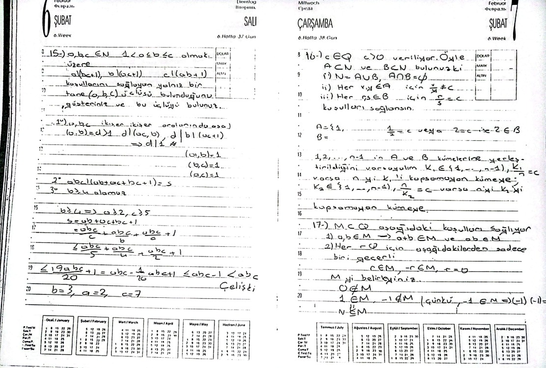 TÜBİTAK Matematik Olimpiyatlarına hazırlanırken çalıştığım notlar ( 208 sayfa )